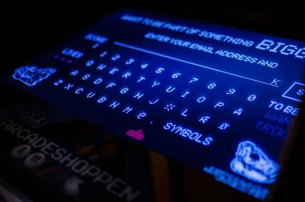 Close-up of a glowing computer keyboard