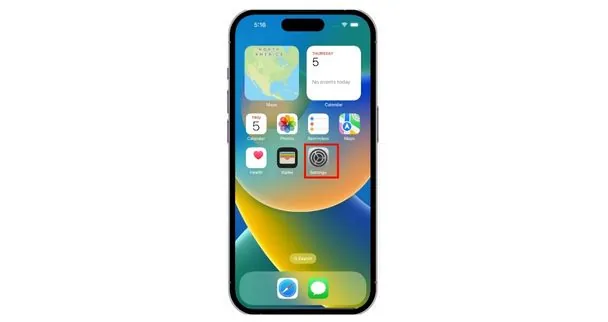 Open the Settings app.