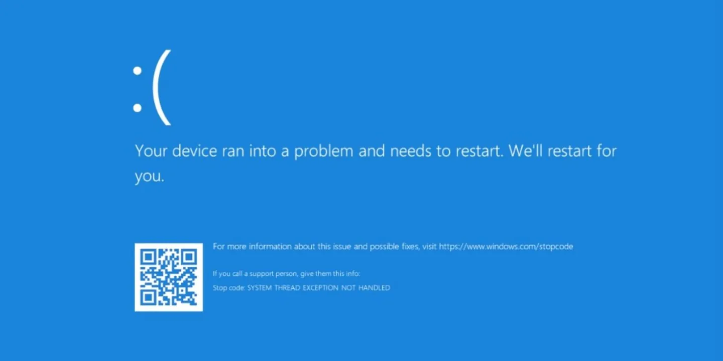 System Thread Exception Not Handled